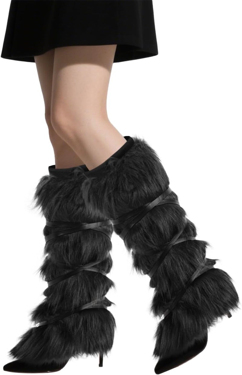 BXT Medieval Viking Wrist Wrap Cuffs Nordic Halloween Faux Fur Wrist Sleeve Guards Warrior Role Play Cosplay Costume - Image 5